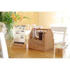 Organizer table container on spices wooden cutlery with handle - Hendi 664315