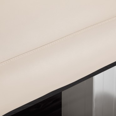 SPA ležaljka Sillon Comfort u krem boji s tamnom drvenom bazom — detaljni prikaz sjedala