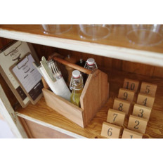 Organizer table container on spices wooden cutlery with handle - Hendi 664315