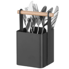 Arrangørbordskurv på bestik med træhåndtag 14x10.5x19 cm - Hendi 427064