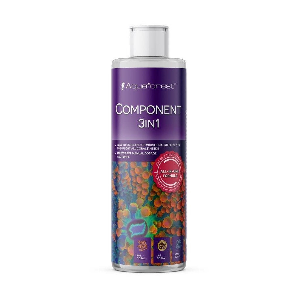 Aquaforest Component 3 en 1 Macro y Microelements para Aquarium Marine 500 ml