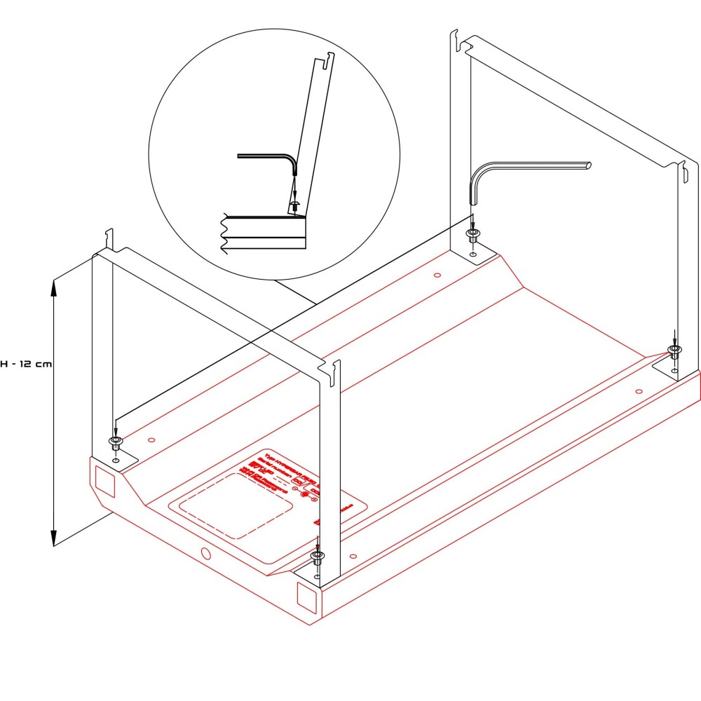 Skylight hyperbar Unregulated edge handle