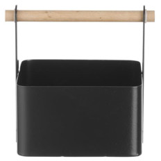 Arrangør bord kurv på krydder med et trehåndtak 17x13x16 cm - Hendi 427057