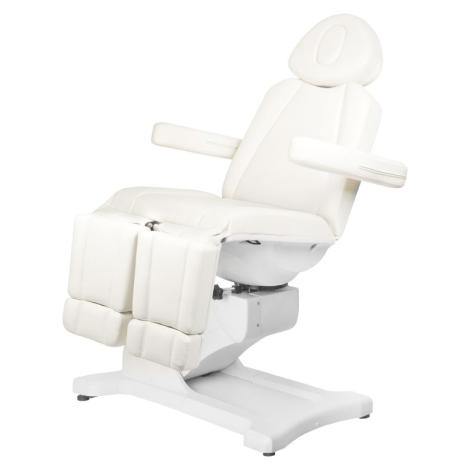 Electric cosmetic chair azzurro 869as pedi 5 motors rotary white — side view