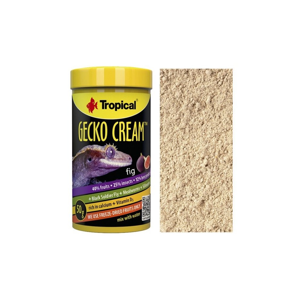 Tropu gekons 100 ml ēdiens Gecko figa