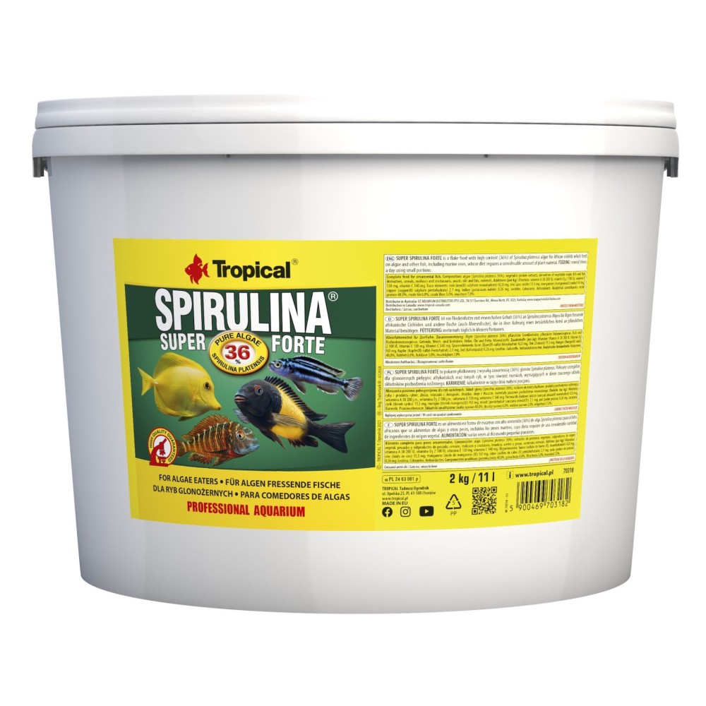 Super spiruline tropicale forte 36% 11l / 2kg