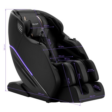 Massage Sessel 3D Sakura Maximus 809 in Schwarz — Seitenansicht