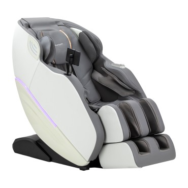 Cadeira de massagem 3D Sakura Maximus 809 branca e cinzenta — vista lateral