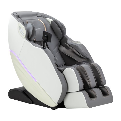 Fauteuil de massage 3D Sakura Maximus 809 blanc et gris — vue latérale