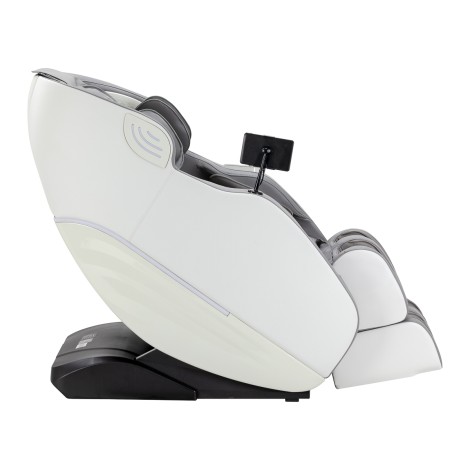 Silla de masaje 3D Sakura Maximus 809 en blanco y gris — vista lateral