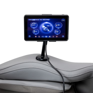 Massage-Sessel 3D Sakura Maximus 809 in Weiß und Grau — Detailaufnahme Bedienelemente
