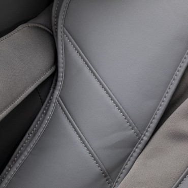 Poltrona massaggiante 3D Sakura Maximus 809 bianco e grigio — primo piano della seduta