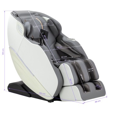 Hierontatuoli 3D Sakura Maximus 809 valkoinen ja harmaa — sivu