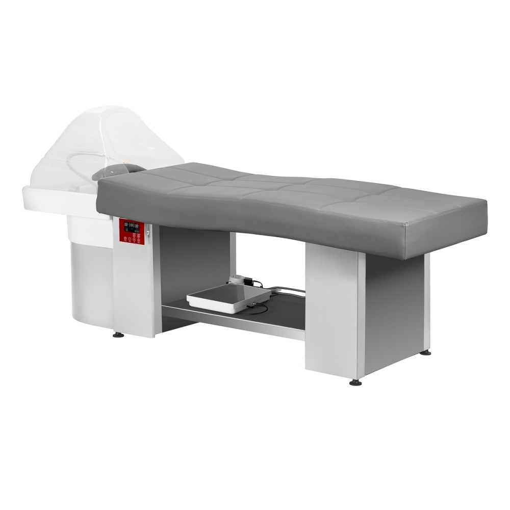 Gabbiano Head Spa 017 postelja za umivanje las sive barve — stranski pogled