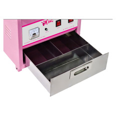 Mobile cotton candy machine without cover on wheels
