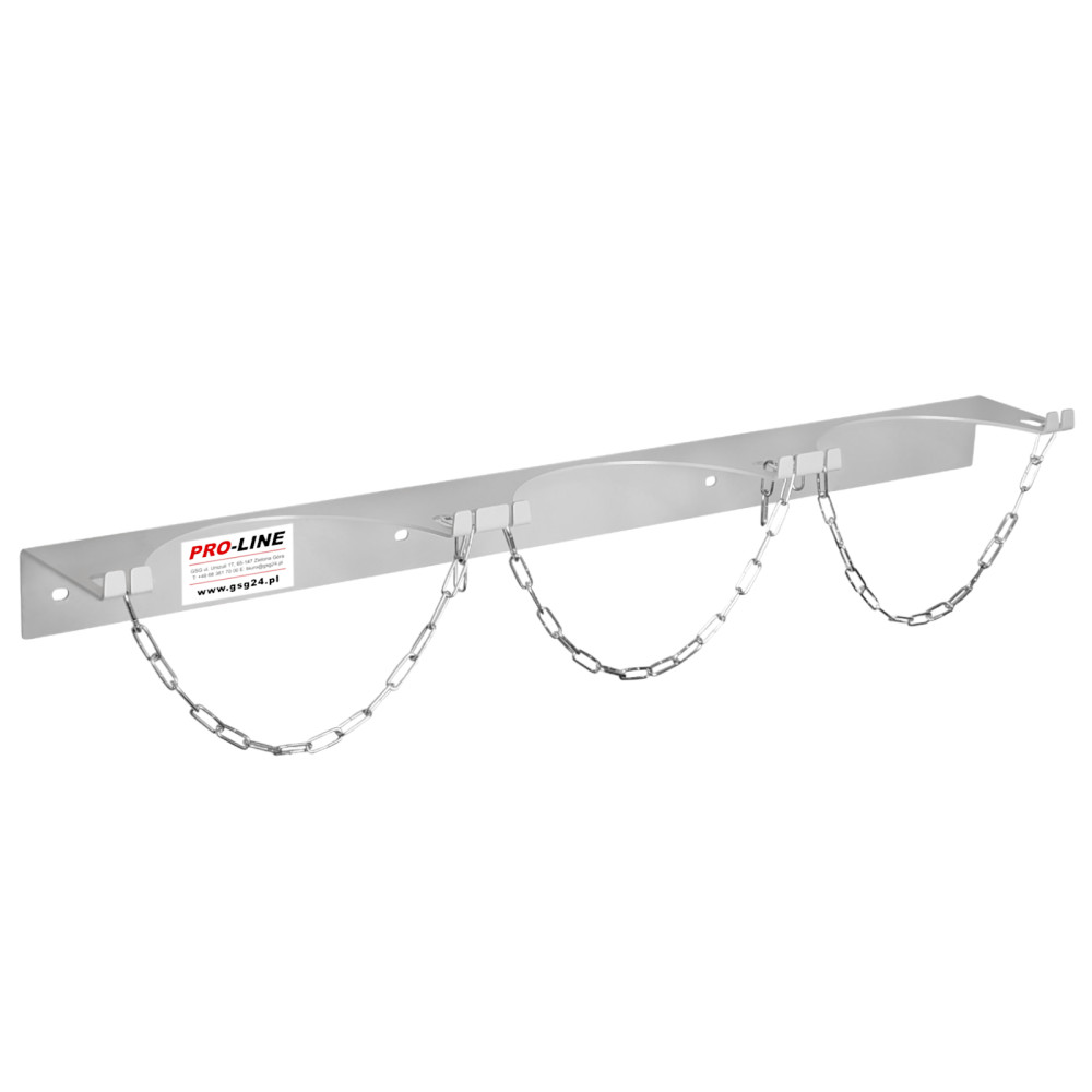 Suporte da parede para 3 garrafas de gás Max. Qua 250 mm garrafa PRO-LINE