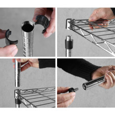 Lager shrew 5 plade sort 91x48x183 Hendi 812990