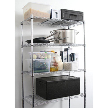 Étagère de stockage à visser 5 étagères noire 91x45x183 cm - Hendi 812990