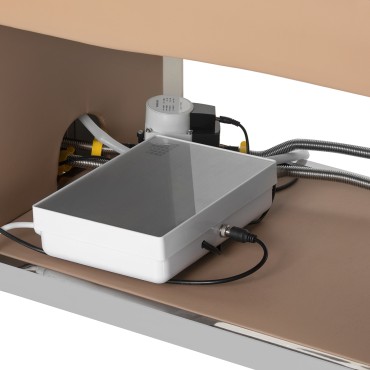 Gabbiano Head Spa 017 bézs hajmosóágy beépített mosóegységgel — közeli kép a felületről
