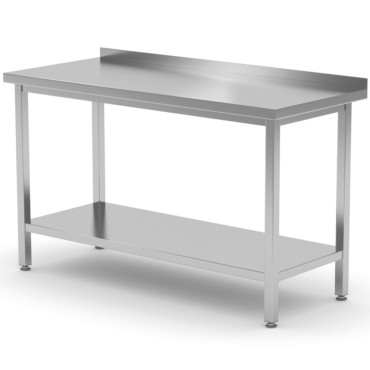 Cateringbord med en hylla och en hylla 180x70x85 cm - Hendi 812761