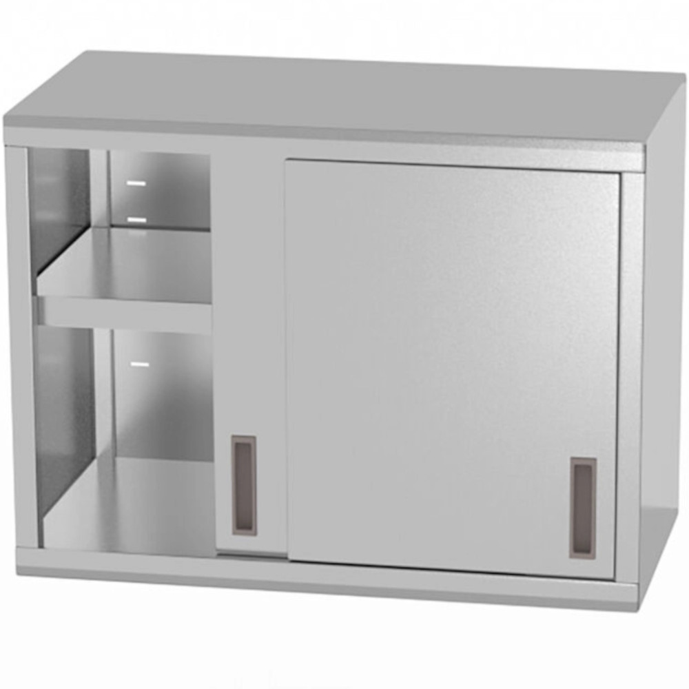 Armoire murale gastronomique avec portes coulissantes en acier inoxydable soudé 80x40x60 cm - Hendi 814178