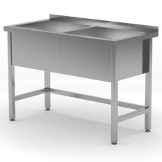 Pilha de fundo-camshrucant para a cozinha de aço inoxidável soldada 120x60x85 cm - Hendi 813485