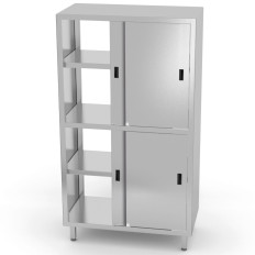 Gastronoomiline garderoob 2-vääne roostevabast terasest 80x70x180 cm - Hendi 812402