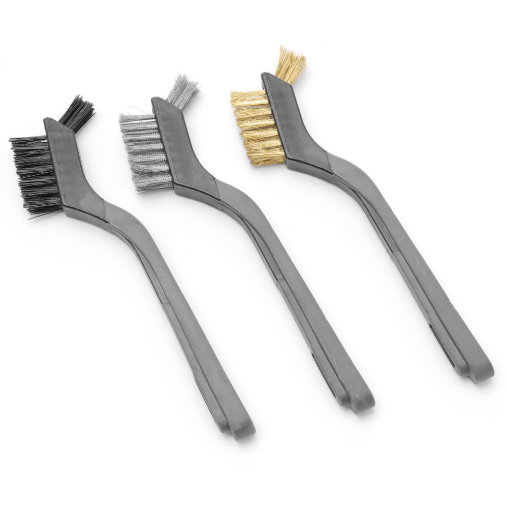 BBQ Grilling Borste BBQ Steel Nylon Brass Set 3 st. 178 mm - Hendi 525524