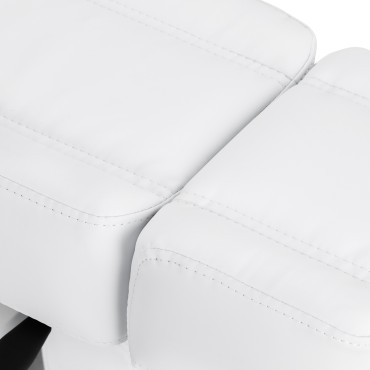 Elektrické pedikérske kreslo Azzurro 706 s 1 motorom, biele — detail sedadla