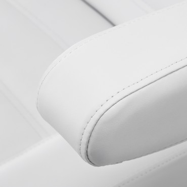 Cadeira elétrica para pedicure Azzurro 706 1 motor branca — close-up do apoio de braço