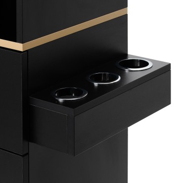 Friseurstationsmöbel TOTEM GOLD — Detailaufnahme Oberfläche