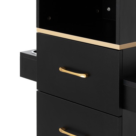 TOTEM GOLD fodrász állomás — közeli kép a fogantyúról