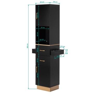 Kadernícka stanica TOTEM GOLD — bočný pohľad
