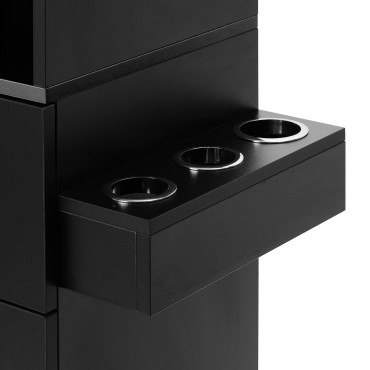 Poste de coiffure TOTEM BLACK — gros plan surface