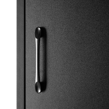 Frisörstation TOTEM BLACK — närbild av handtag