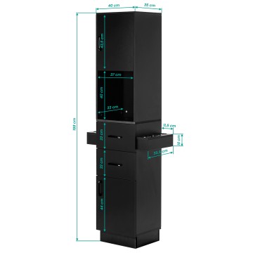 Frisörstation TOTEM BLACK