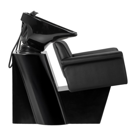 Unité de lavage coiffure Gabbiano Lucca noire — vue latérale