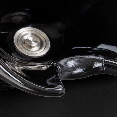 Unidad de lavado para peluquería Gabbiano Lucca negro — detalle de la superficie