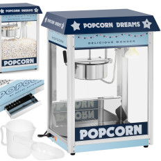Μηχανή αυτόματης συσκευής αναστροφής Popcorn Retro Teflon 1600 σε 5-6 kg / h - μπλε