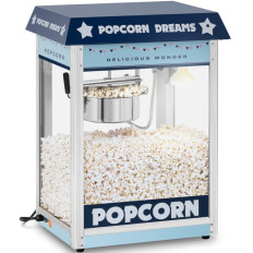 Machine automatique appareil à pop-corn rétro TEFLON 1600 W 5-6 kg/h - bleu