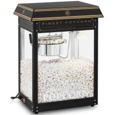 Maskin Automat Machine för popcorn Retro Teflon 1600 i 5-6 kg / h - svart och guld
