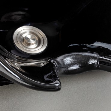 Hairdressing wash unit Gabbiano Lucca grey — close-up of the surface