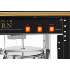 Maskin Automat Machine för popcorn Retro Teflon 1600 i 5-6 kg / h - svart och guld