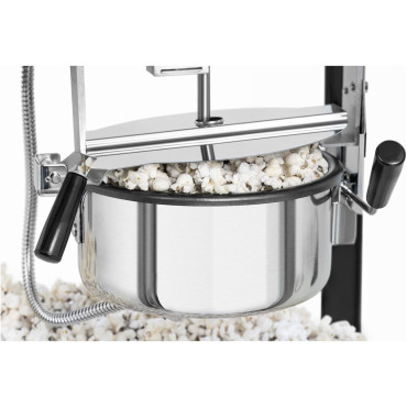 Maskin Automat Machine för popcorn Retro Teflon 1600 i 5-6 kg / h - svart och guld