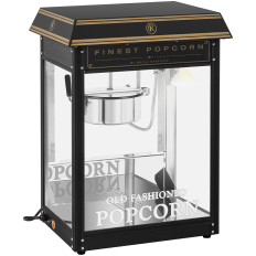 Maskin Automat Machine för popcorn Retro Teflon 1600 i 5-6 kg / h - svart och guld