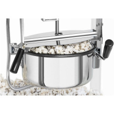 Maskinmaskin Popcorn Machine Retro Teflon 1600 i 5-6 kg / h - Vit och guld