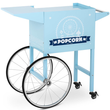 Vagnbas för popcornmaskin med retroskåp 51 x 37 cm - blå