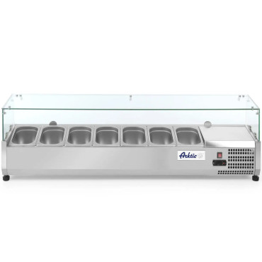 Kylövertiden glaserad med en 7 x GN 1/4-plats - Hendi 232910