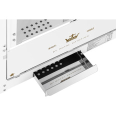 Maskinmaskin Popcorn Machine Retro Teflon 1600 i 5-6 kg / h - Vit och guld