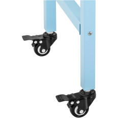Base de trole para máquina de pipoca com armário retrô 51 x 37 cm - azul